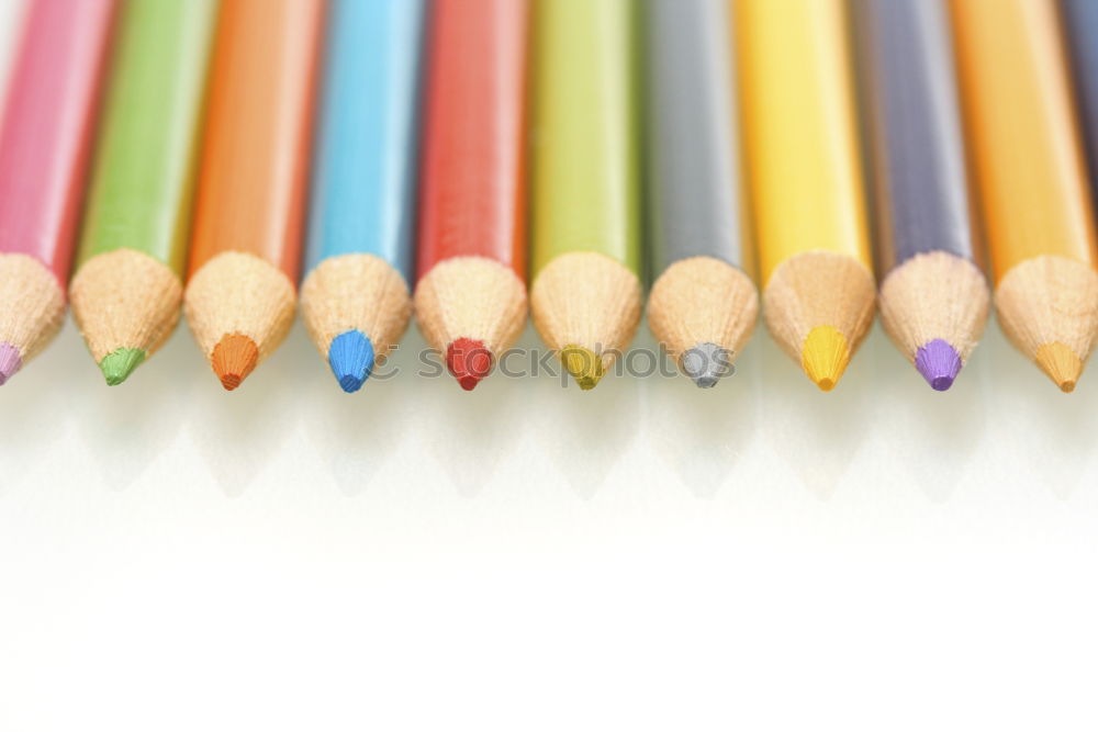 Similar – Crayons on white background