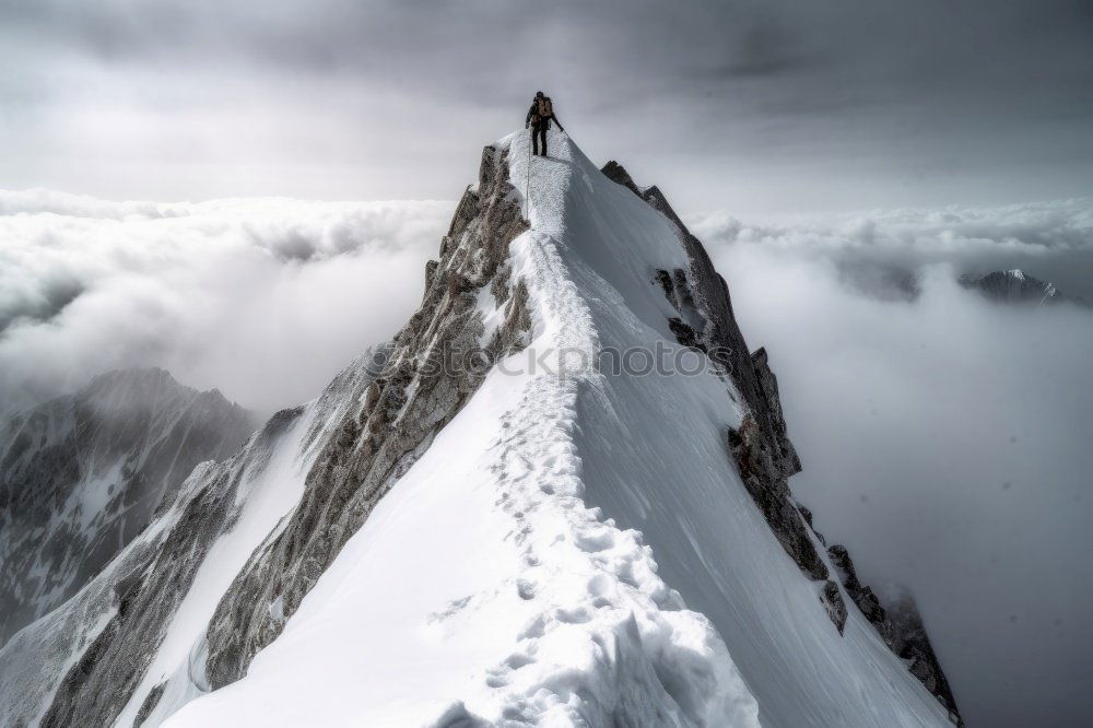 Image, Stock Photo over the glacier Clouds