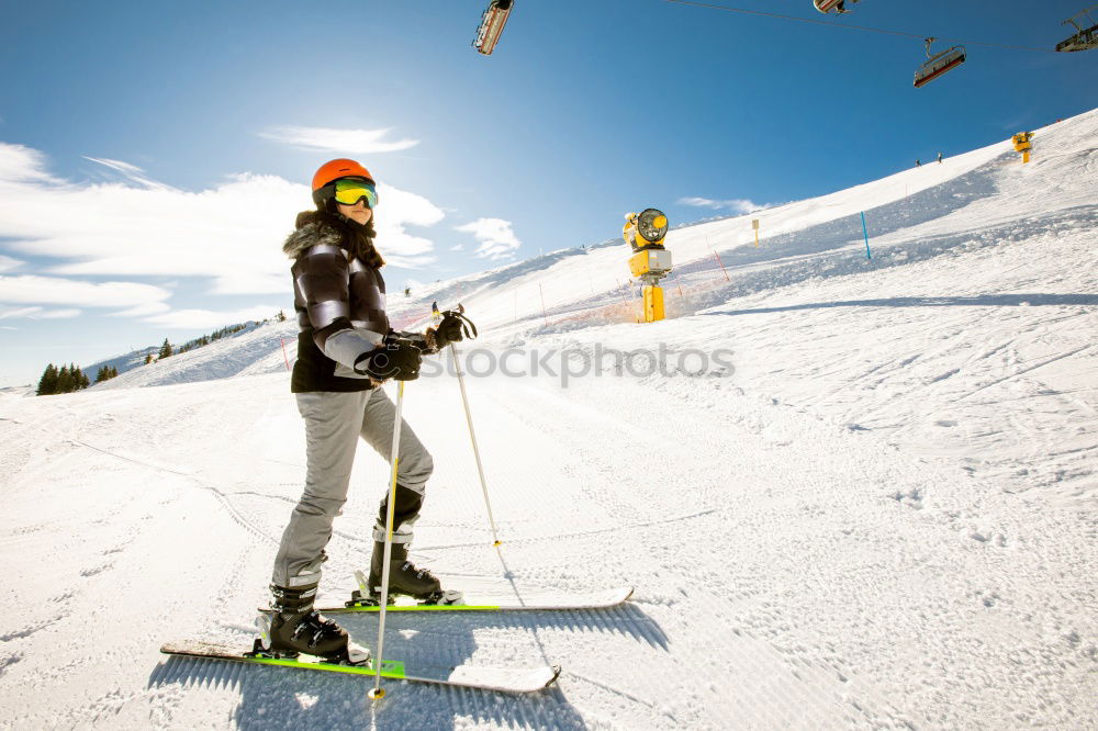 Image, Stock Photo skier Sports Winter sports