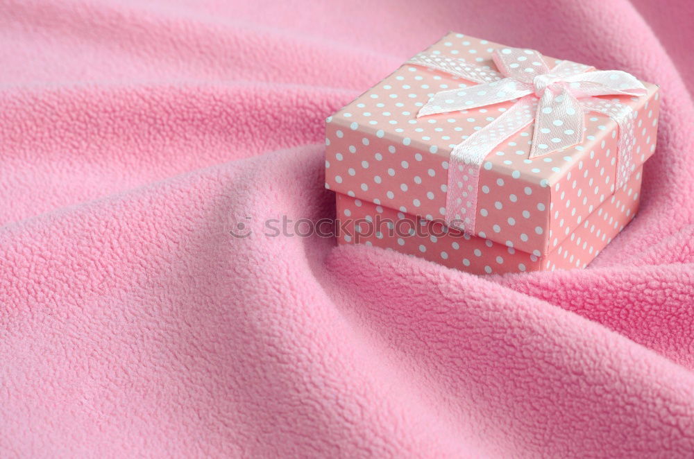Similar – Image, Stock Photo Pink gift, parcel, bow, ribbon, flower blossom, and dots