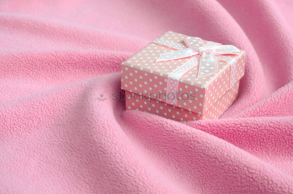 Similar – Image, Stock Photo Pink gift, parcel, bow, ribbon, flower blossom, and dots