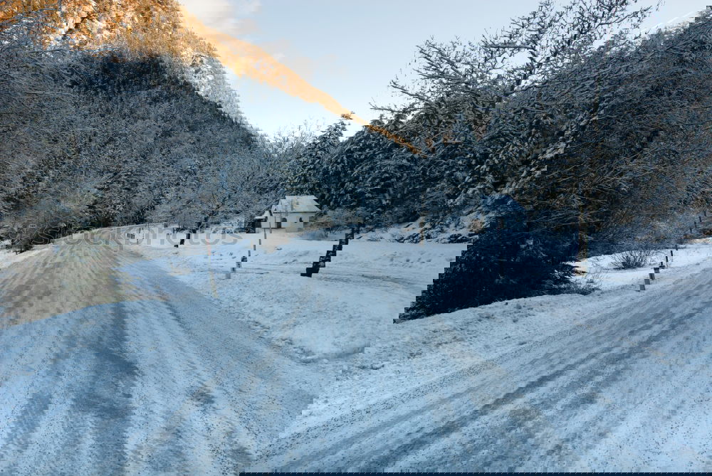 Similar – Image, Stock Photo the track is groomed…