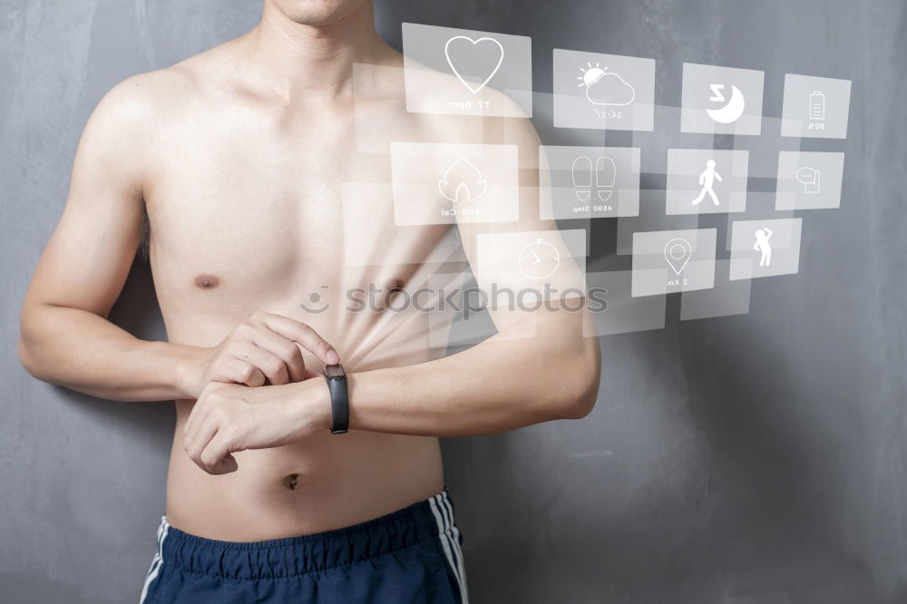 Similar – Image, Stock Photo act Time Clock Man Body