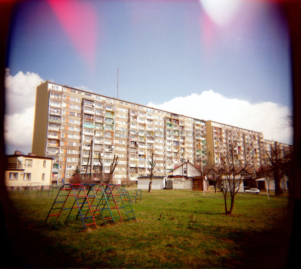 Similar – Image, Stock Photo block of flats Sky Grass