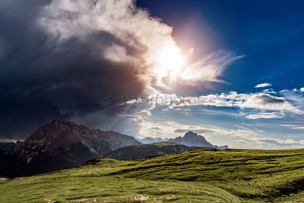 Similar – Image, Stock Photo Clouds and shadows in the Dolomites