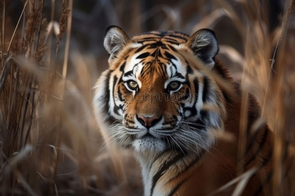 Similar – Close up portrait of Siberian tiger looking at camera