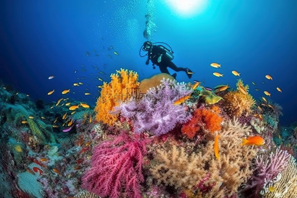 Similar – Image, Stock Photo Diver at the coral block