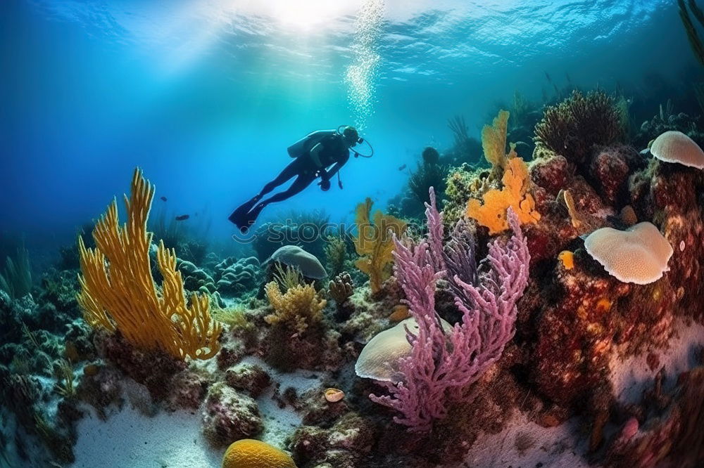 Similar – Image, Stock Photo Diver at the coral block