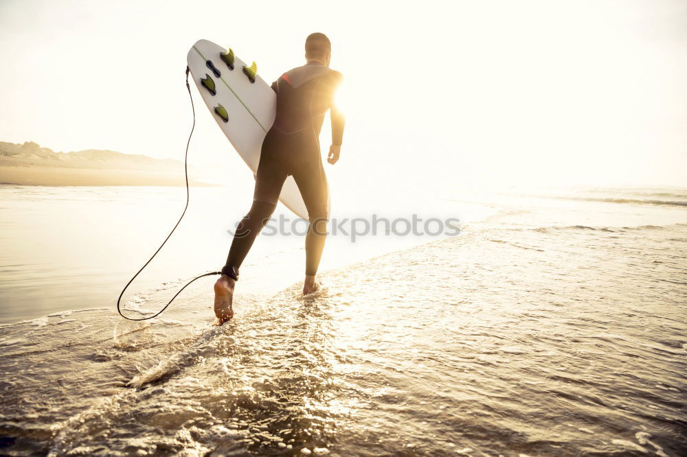 Similar – Image, Stock Photo Man in wetsuit swimming in ocean