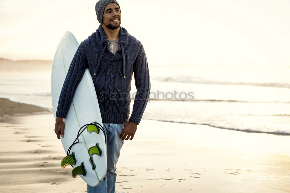 Similar – Surfer Wellen Strand Mann