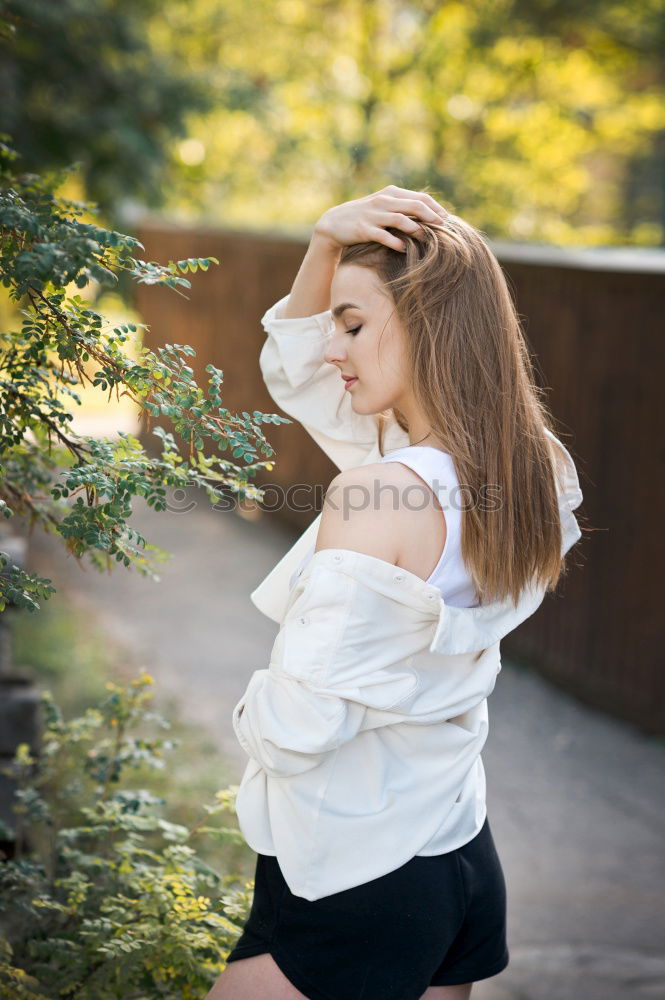 Similar – Image, Stock Photo thinking… hanging around