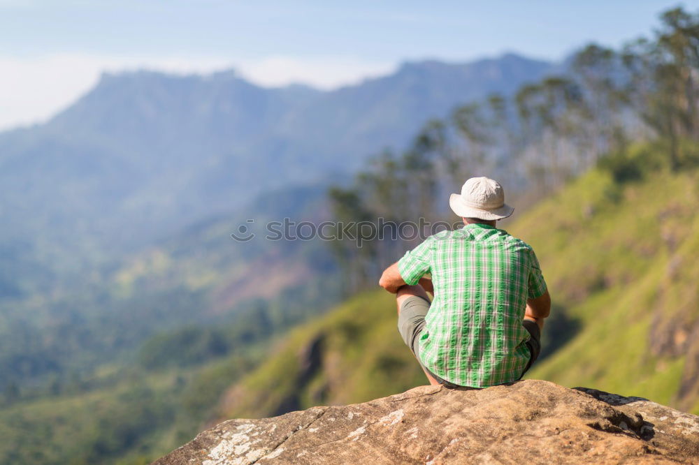 Image, Stock Photo the man ride an elephent