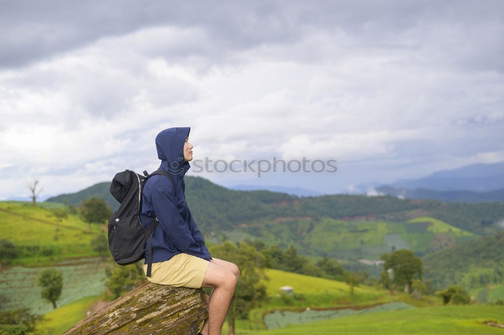 Similar – Red Jacket Human being