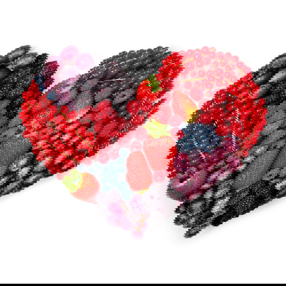 Similar – Image, Stock Photo Cut strawberries in heart form on turquoise blue