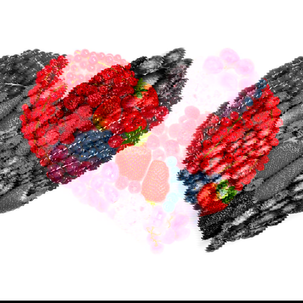 Similar – Image, Stock Photo Cut strawberries in heart form on turquoise blue