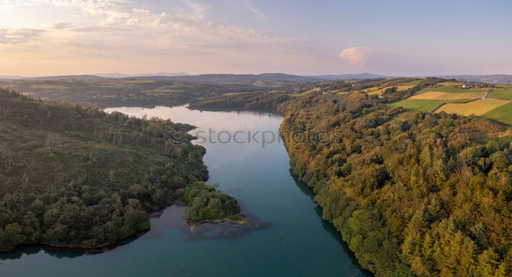 Similar – Sunny autumn day on the lake in mountains of south Austria