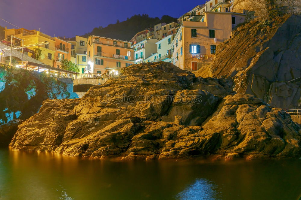 Similar – Riomaggiore at night Cinque Terre Liguria Italy