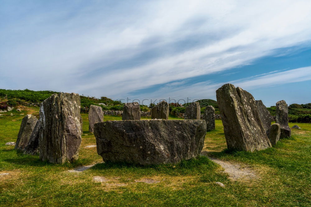 Similar – Image, Stock Photo Drombeg Celtic stone circle on the coast of Ireland