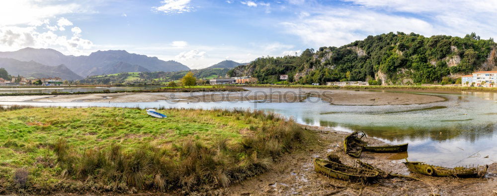 Similar – Image, Stock Photo Orphaned theme park landscape in Albania Gjirokastra