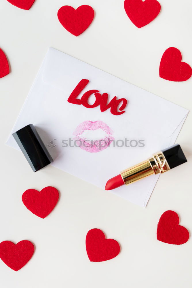 Similar – Image, Stock Photo Tablet with a handwritten “hello love” on pink background