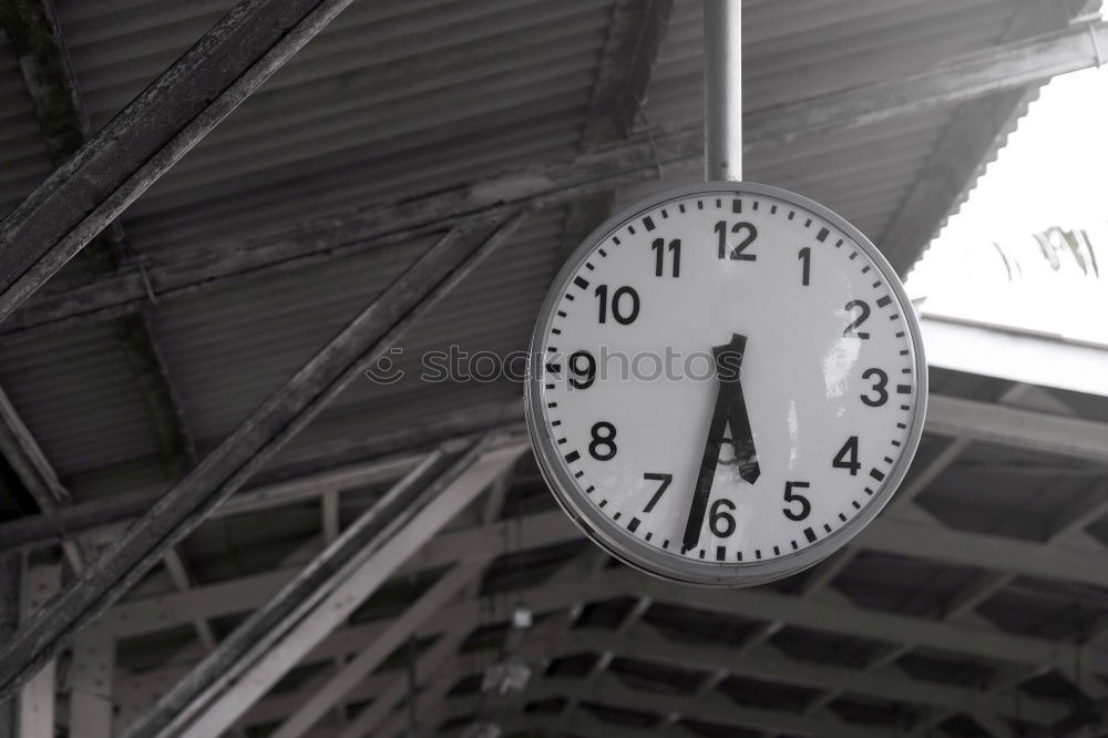 Similar – Image, Stock Photo clock at platform