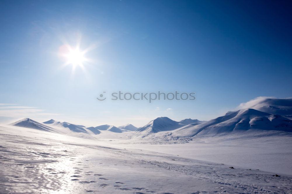 Similar – Image, Stock Photo Snowy mountain in daylight