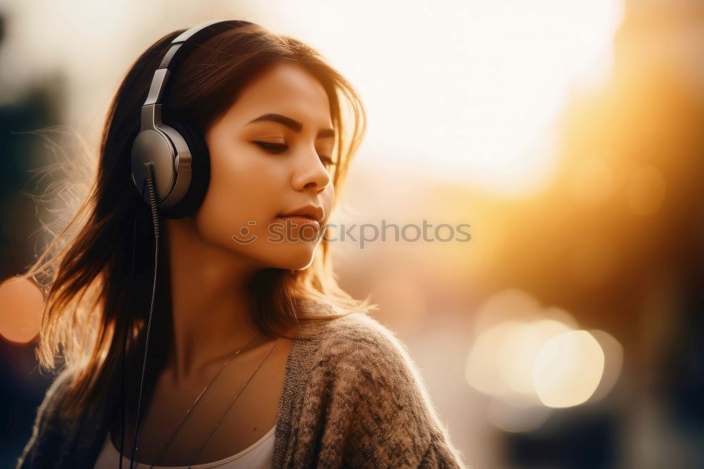 Similar – Image, Stock Photo Young woman in the city