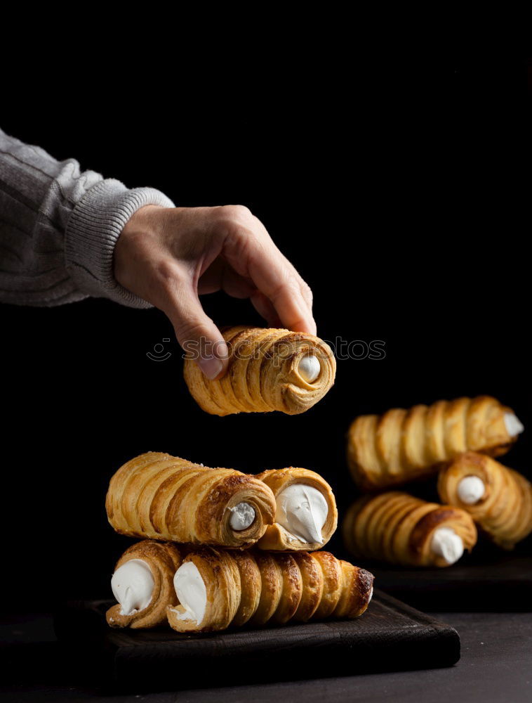 Similar – Image, Stock Photo Basket with Madeleine cookies on table