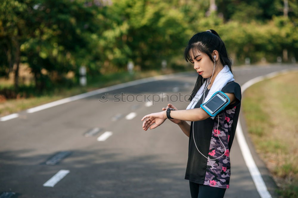 Similar – Image, Stock Photo Beautiful young asian woman Street ballet dancer