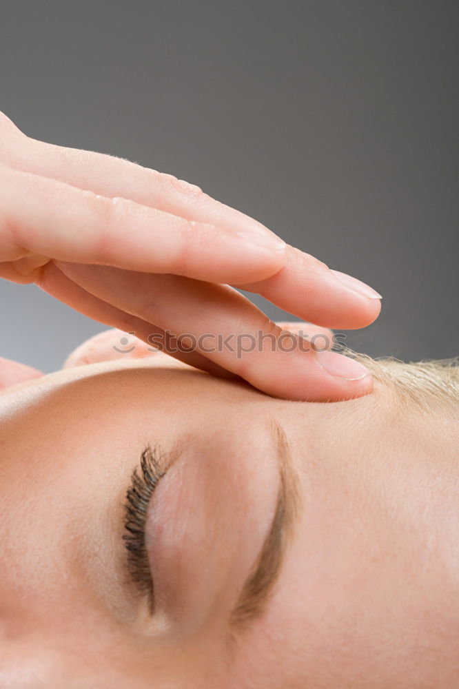 Similar – Neck massage, hands close-up