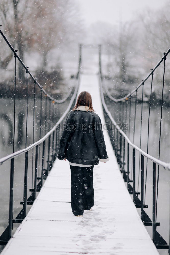 Similar – Image, Stock Photo Girl In The Fog