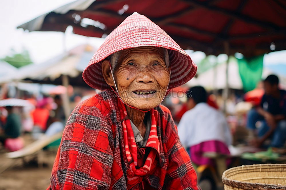 Image, Stock Photo Fabric Seller Guatemala