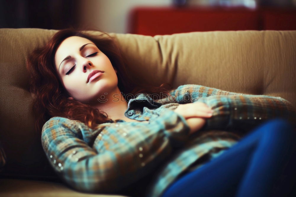 Similar – Image, Stock Photo Woman sitting and relaxing on floor