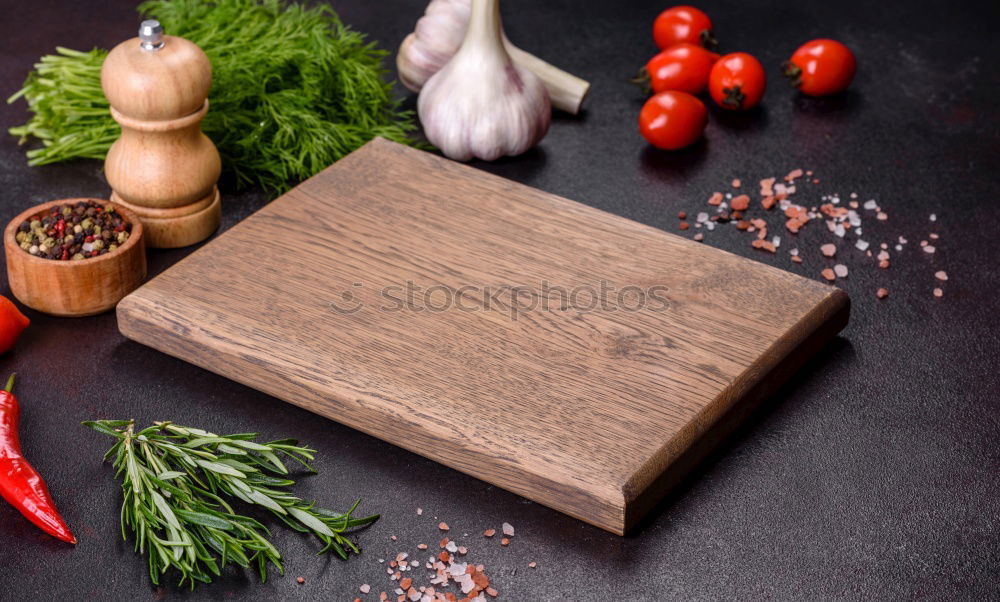 Image, Stock Photo Whole wheat lasagna sheets, vegetables and herbs