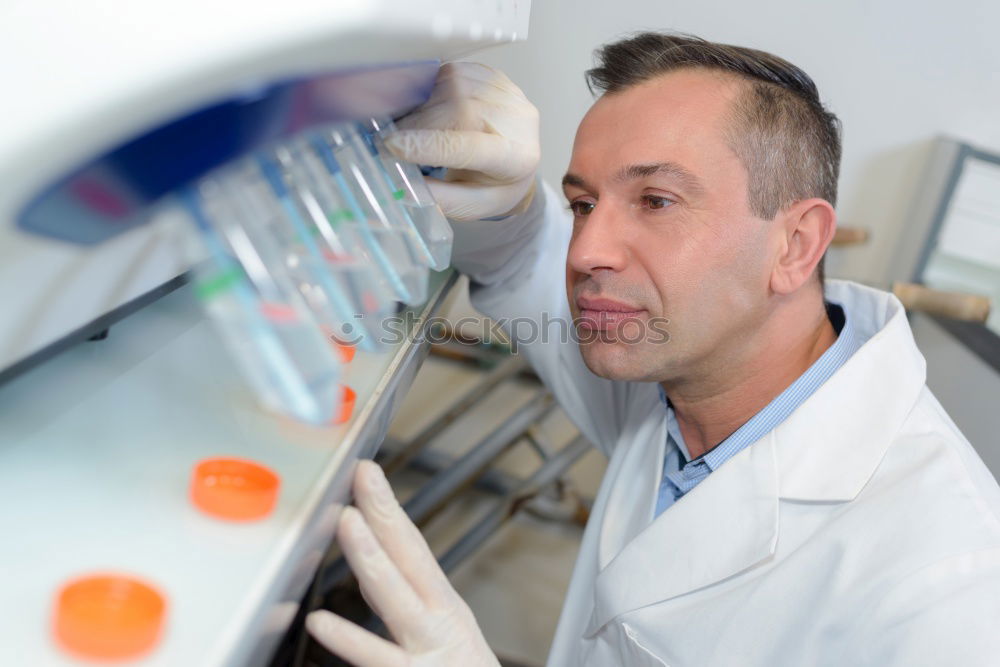 Similar – Image, Stock Photo Young man in lab