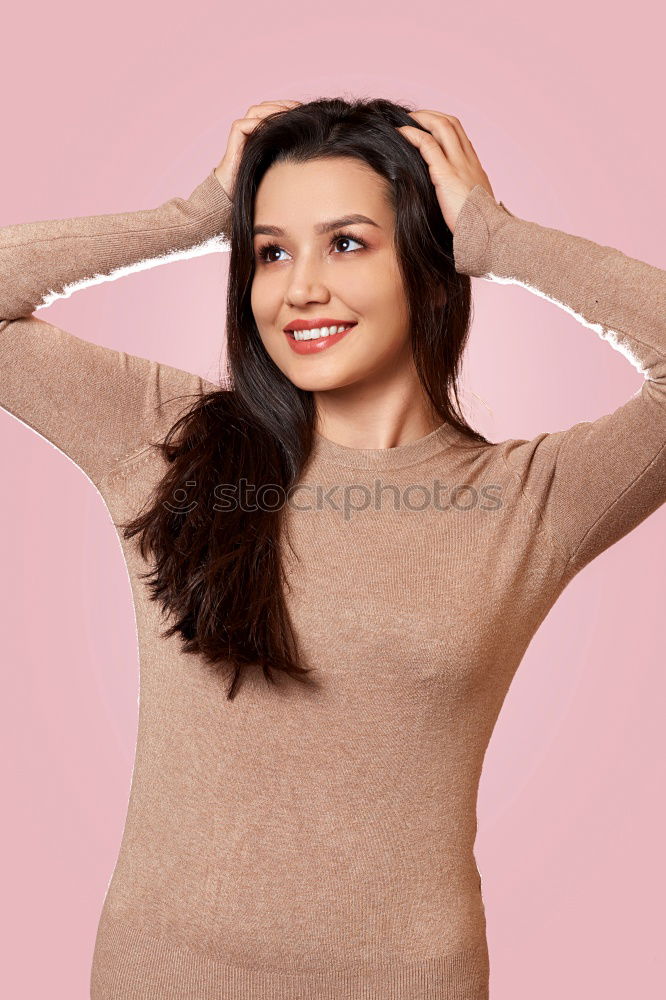 Cheerful pretty young woman