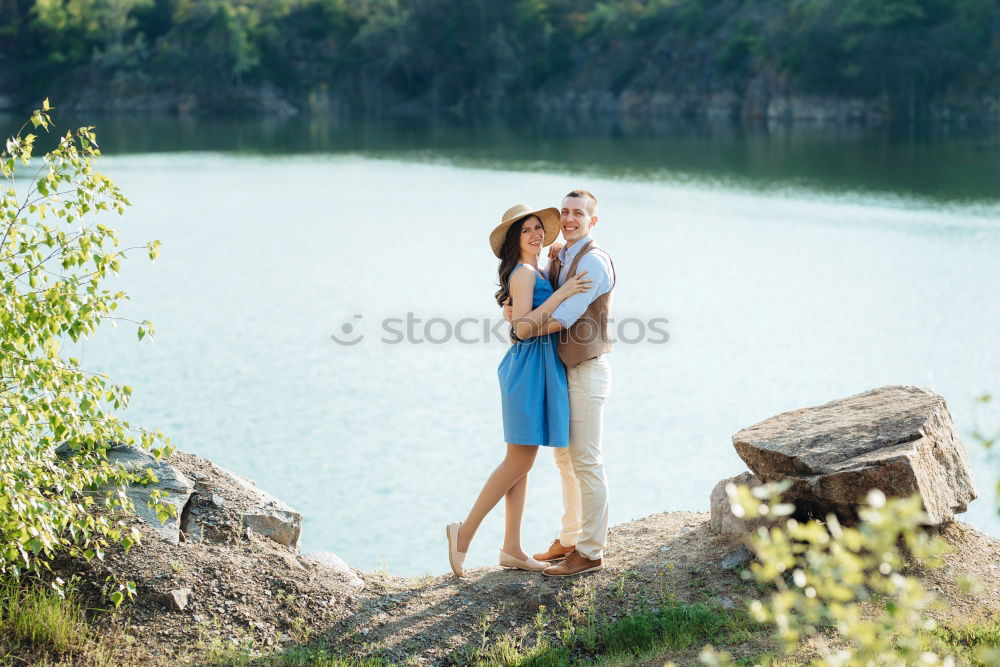 Similar – happy lovers on Holiday in the alps mountains