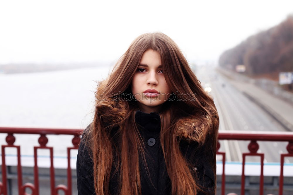 Similar – Image, Stock Photo Blonde woman in urban background.