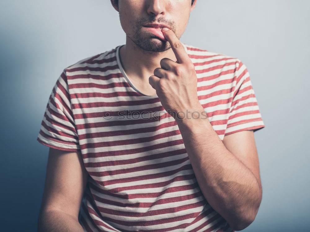 Similar – Image, Stock Photo A Young Man standing in the woods