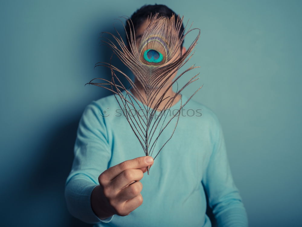 Similar – Image, Stock Photo light blue man