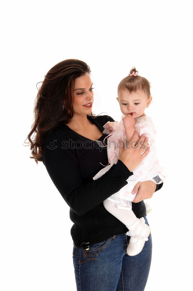 Similar – Image, Stock Photo Playing mother and daughter