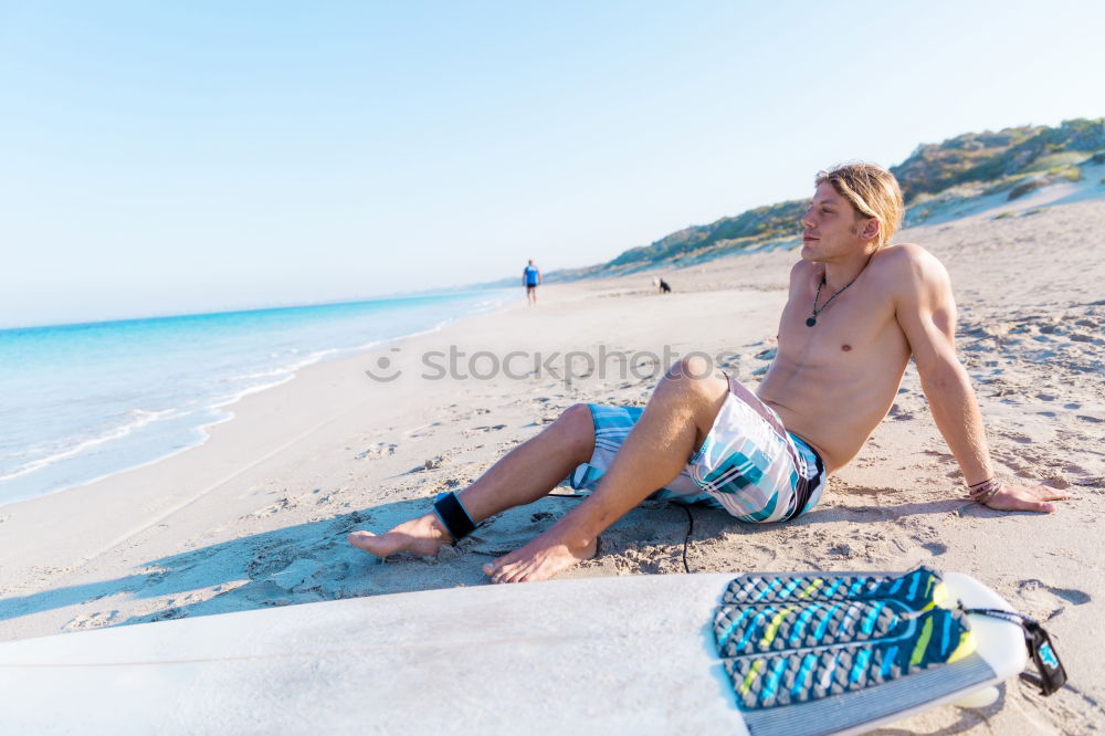 Similar – big woman sitting at the Baltic Sea beach