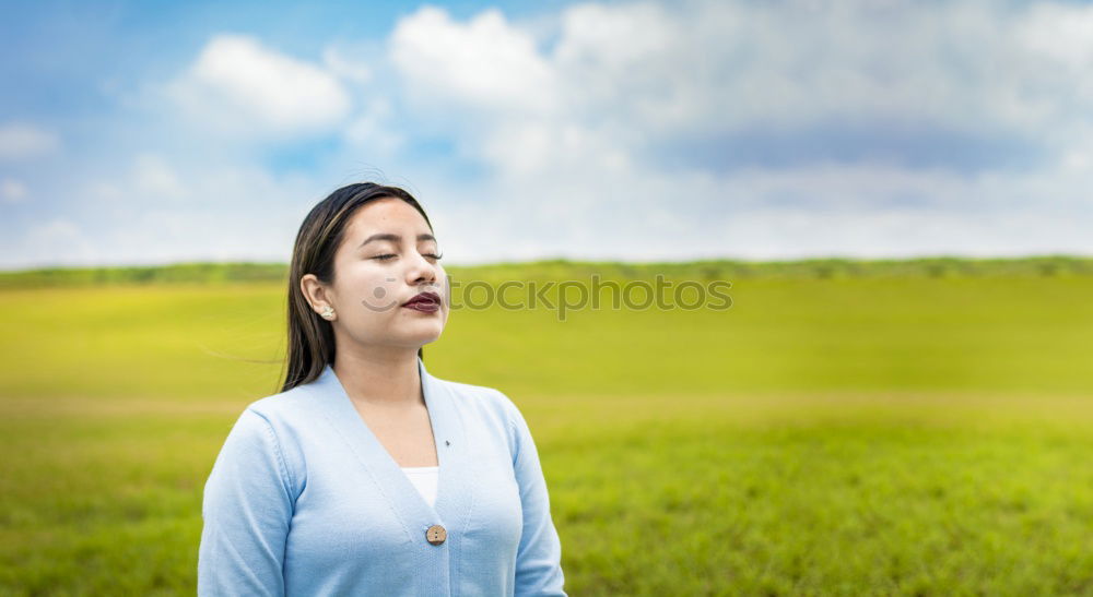 Similar – Image, Stock Photo Happy Teenage Girl Using Mobile In Park