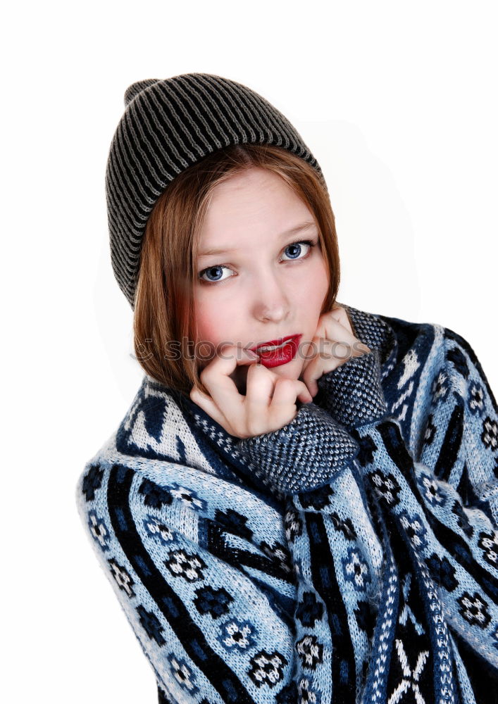 Similar – Image, Stock Photo Young woman in winter coat