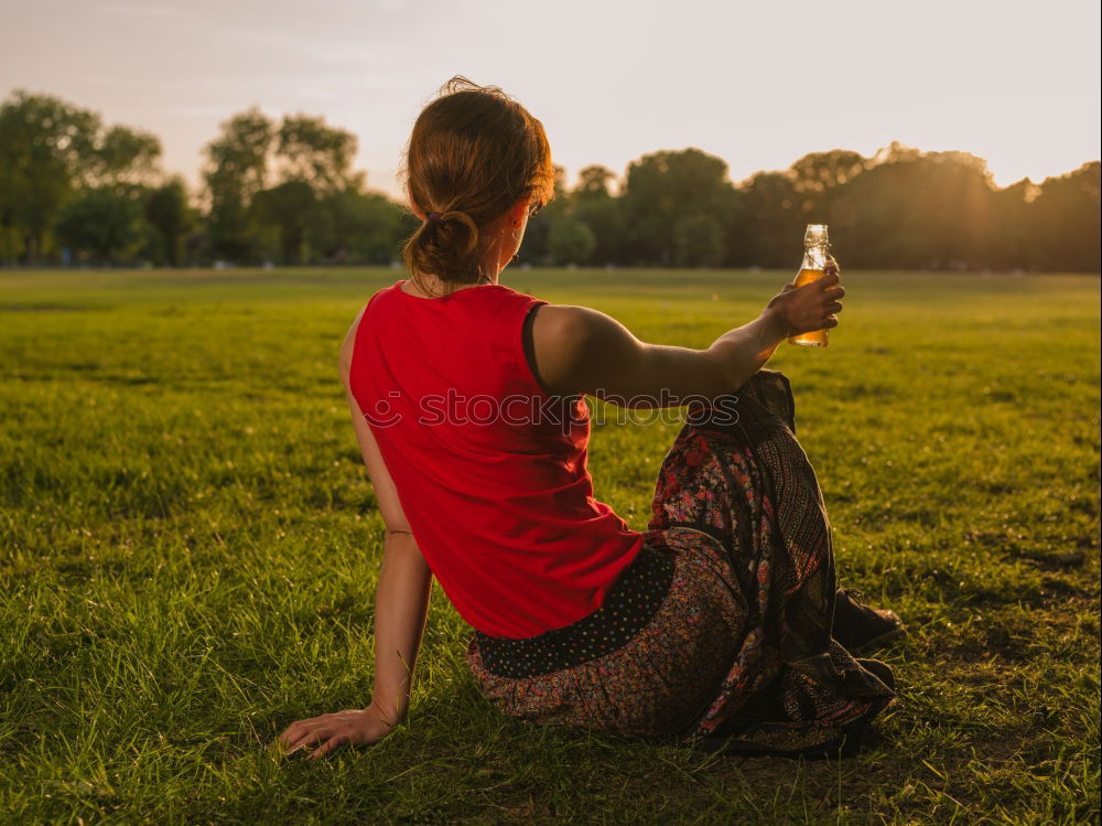 Similar – Abendsonne Freude Glück