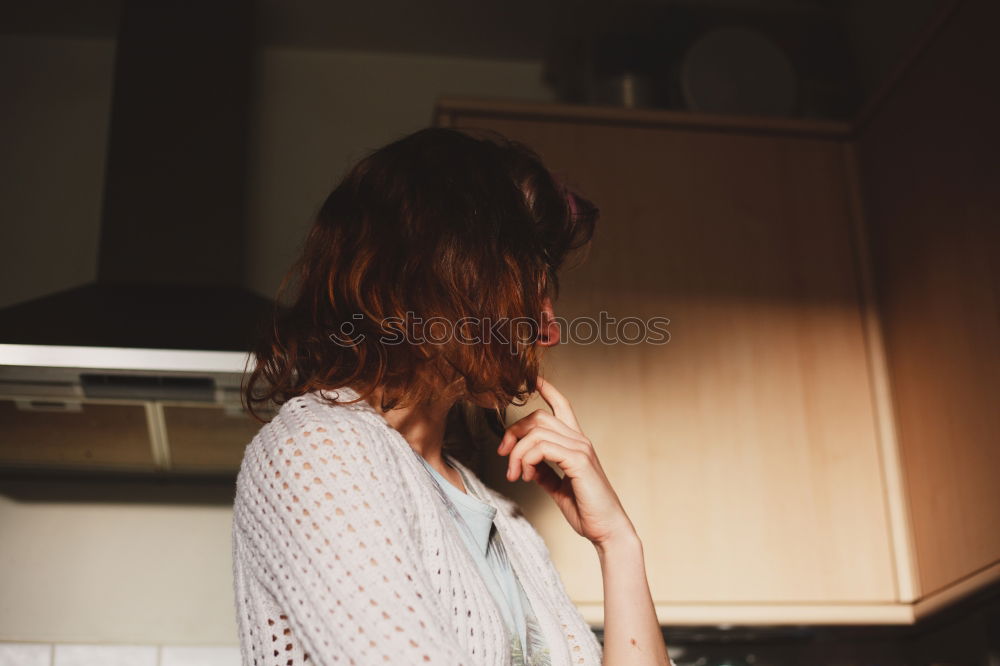 Similar – happy kid girl helping with housework