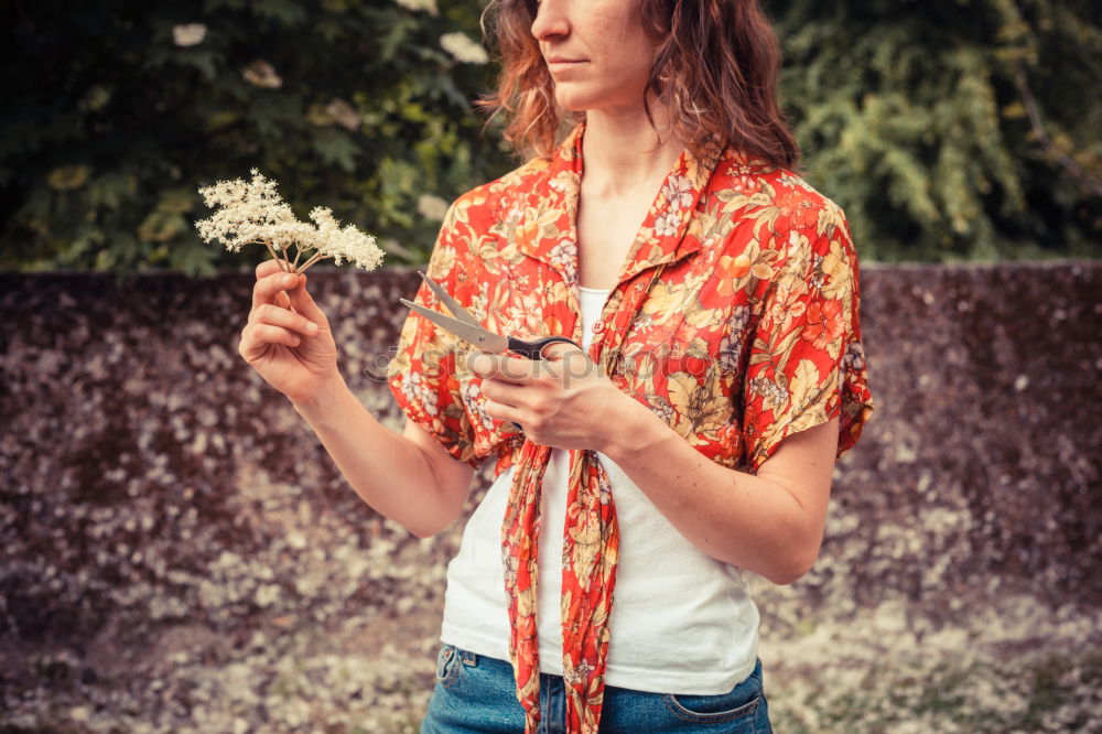 Similar – Young redhead photographer woman