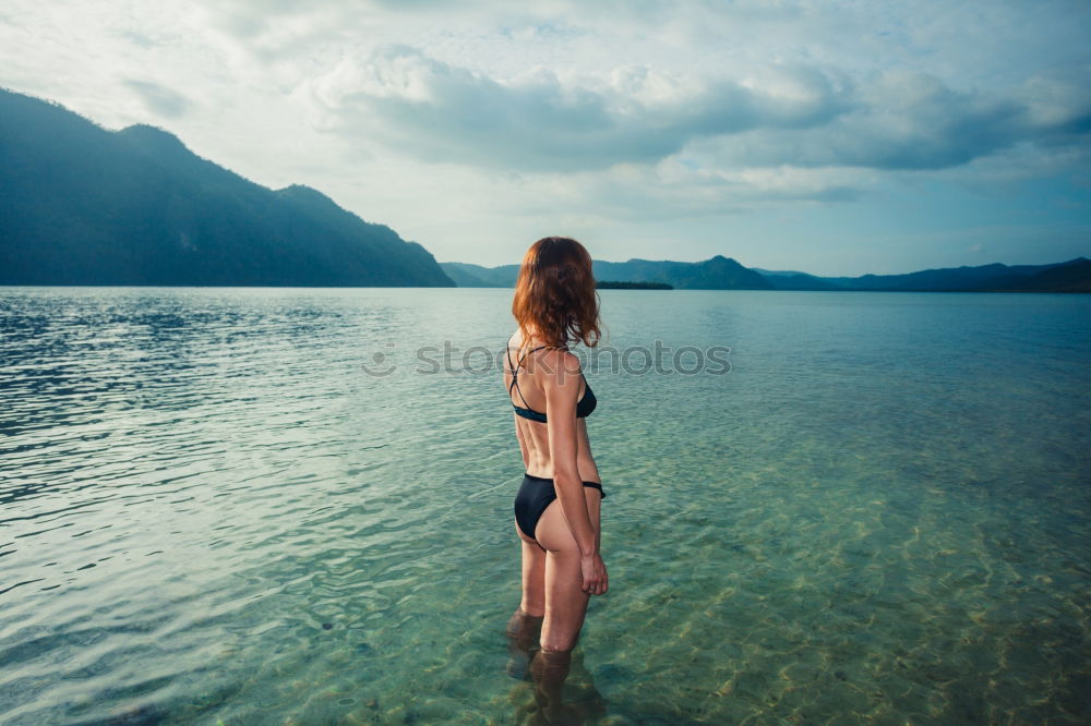 Similar – Young woman laughs in the Blue Lagoon