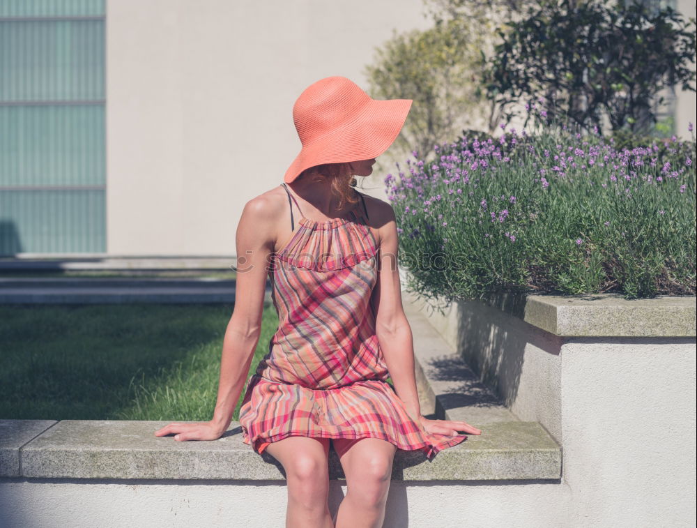 Similar – Fashion portrait woman with hat