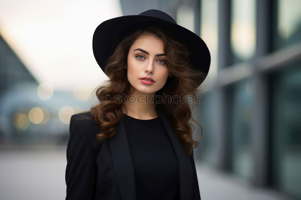 Similar – girl in hat Young woman